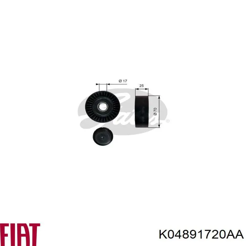 23770AA05A Subaru Polea guía correa poli V