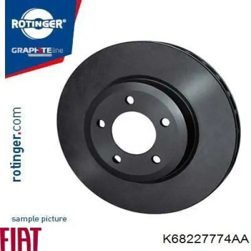 Comprar K68227774AA Fiat/Alfa/Lancia Freno de disco delantero