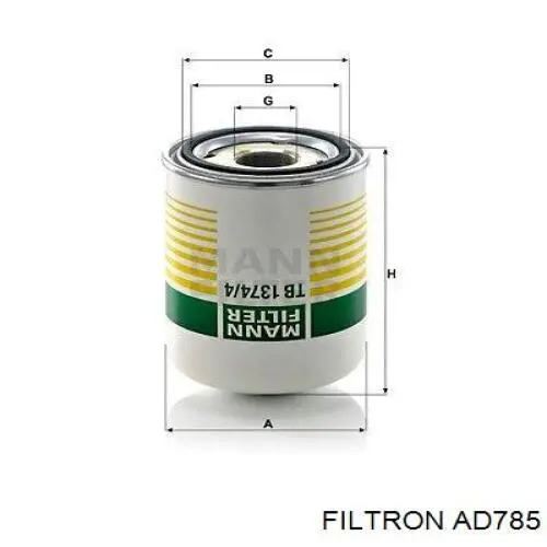 Comprar AD785 Filtron Filtro del desecador de aire (separador de agua y aceite) (camión)