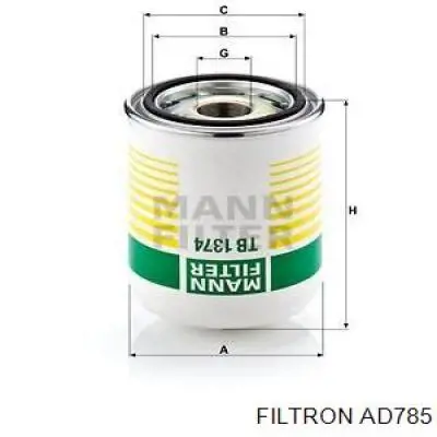 Filtro del desecador de aire (separador de agua y aceite) (camión) Filtron AD785 precio, desde 20,16 EUR