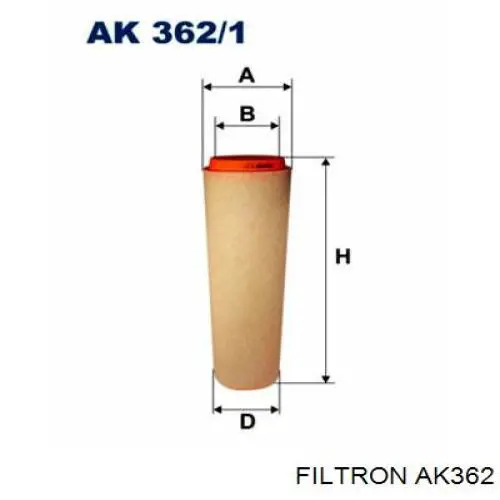 AK362 Filtron Filtro de aire de motor