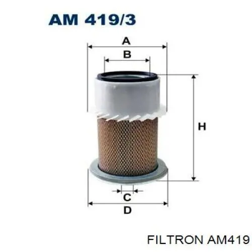AM419 Filtron Filtro de aire de motor