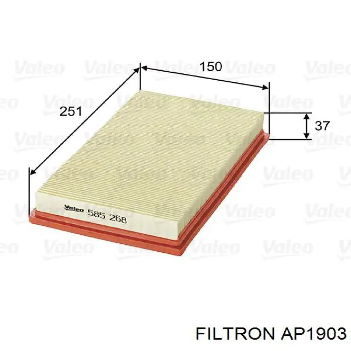 AP1903 Filtron Filtro de aire de motor