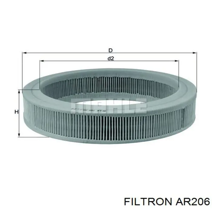 AR206 Filtron Filtro de aire de motor