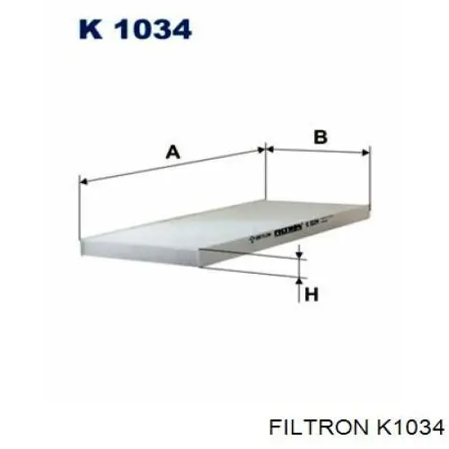 K1034 Filtron filtro de habitáculo