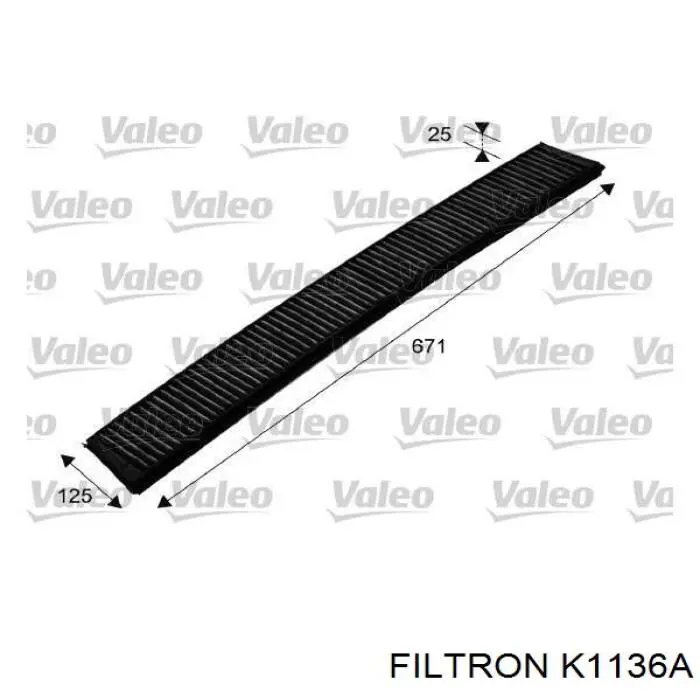 K1136A Filtron filtro habitáculo