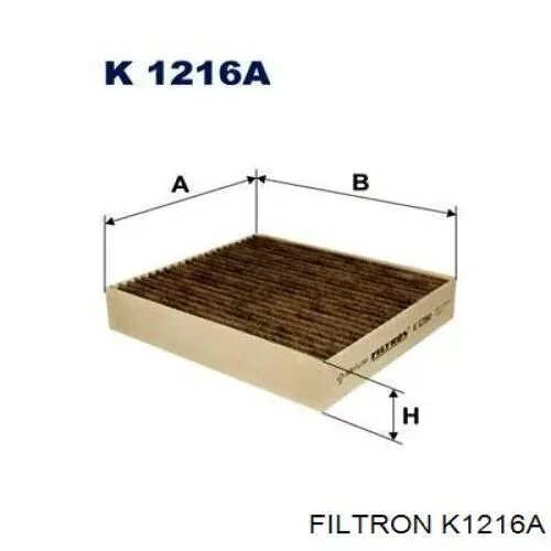 K1216A Filtron filtro de habitáculo