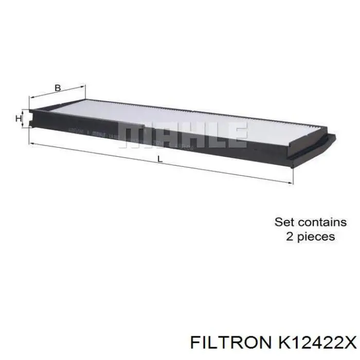 K12422X Filtron filtro habitáculo