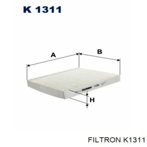 Filtro de cabina Filtron K1311 precio, desde 6,78 EUR