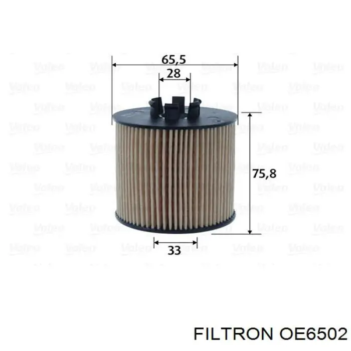 OE6502 Filtron filtro de aceite