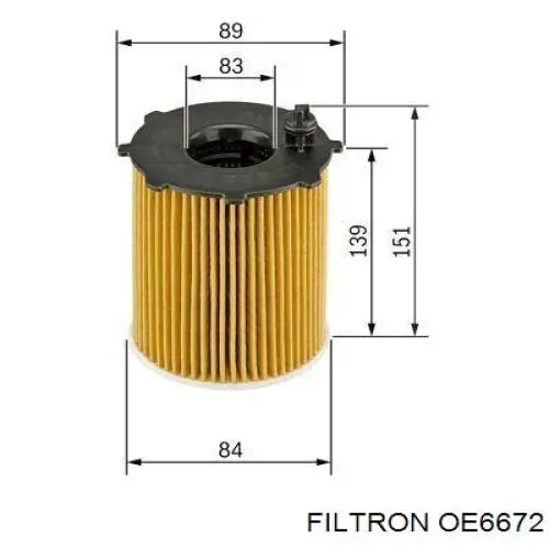 OE6672 Filtron filtro de aceite
