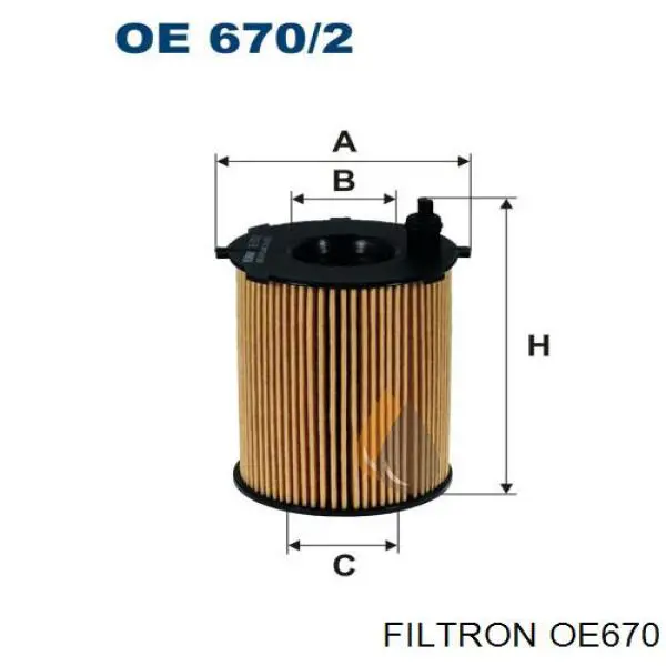 OE670 Filtron filtro de aceite