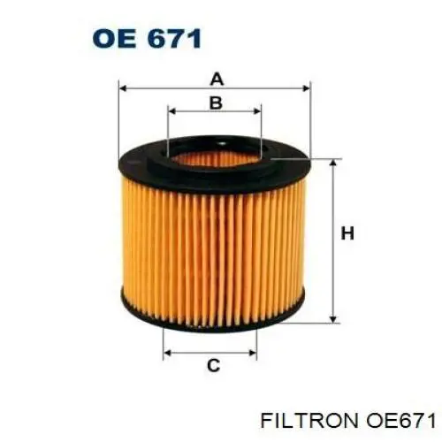 OE671 Filtron filtro de aceite