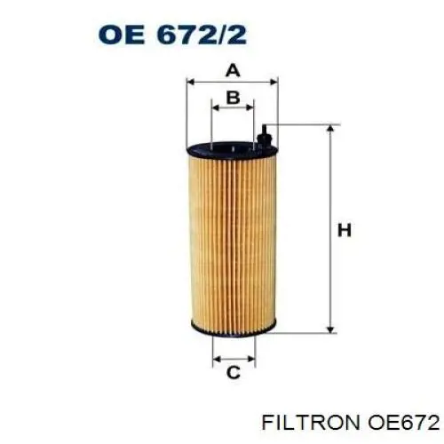 Filtro de aceite OE672 Filtron