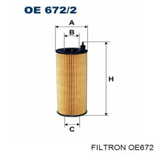 Filtro de aceite Filtron OE672 precio, desde 5,42 EUR