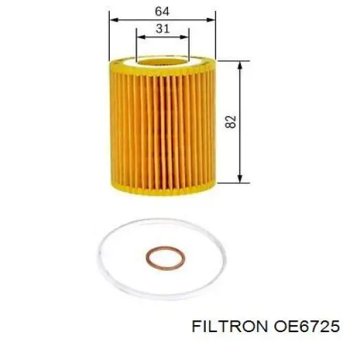 OE6725 Filtron filtro de aceite