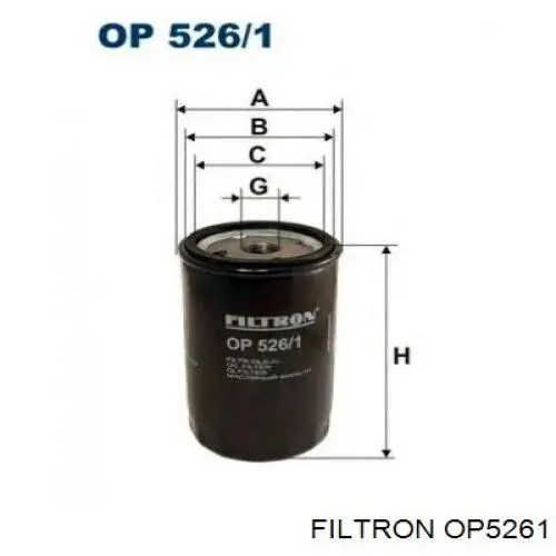 OP5261 Filtron filtro de aceite