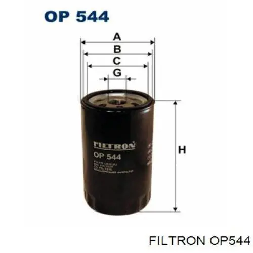 OP544 Filtron filtro de aceite