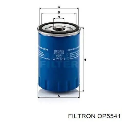 OP5541 Filtron filtro de aceite