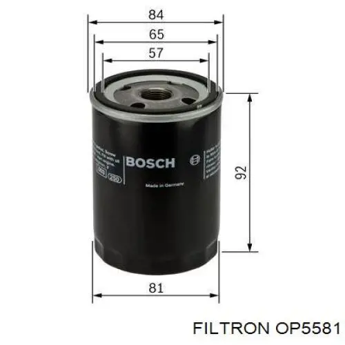 OP5581 Filtron filtro de aceite