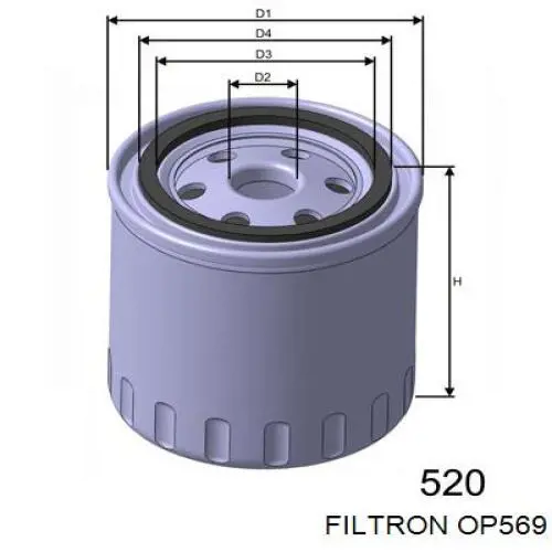 Filtro de aceite Filtron OP569 precio, desde 4,33 EUR