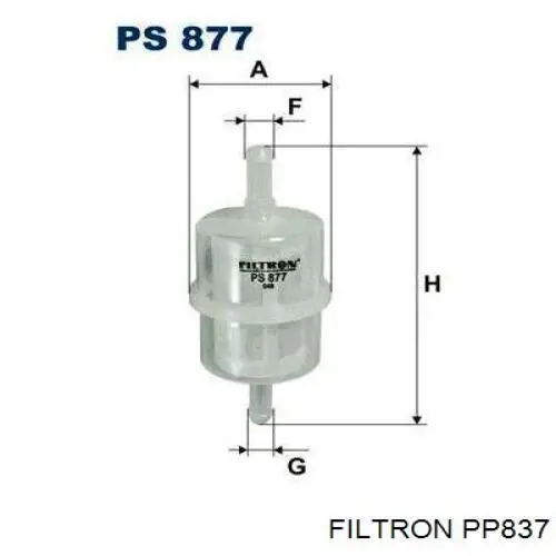 PP837 Filtron filtro combustible