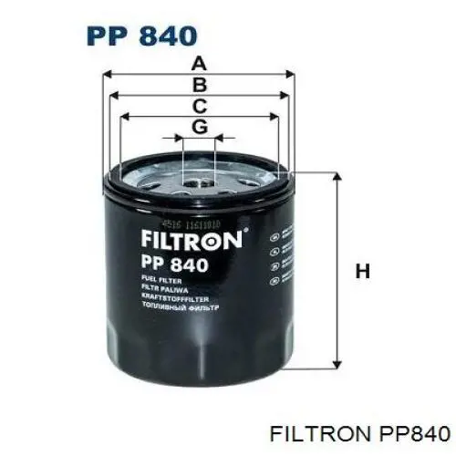 Filtro combustible Filtron PP840 precio, desde 4,63 EUR