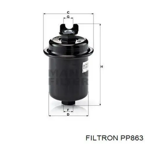 Filtro combustible Hyundai Accent 1