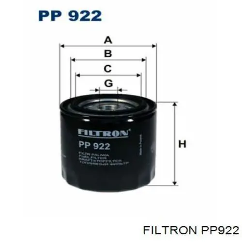 PP922 Filtron filtro combustible