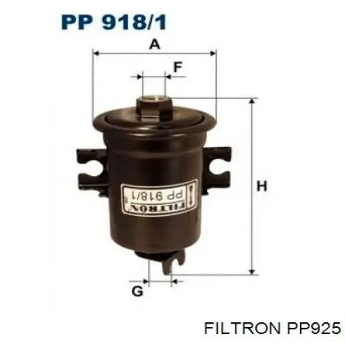 Filtro combustible Filtron PP925 precio, desde 12,59 EUR