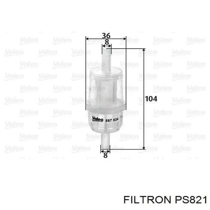 Filtro combustible Filtron PS821 precio, desde 1,70 EUR