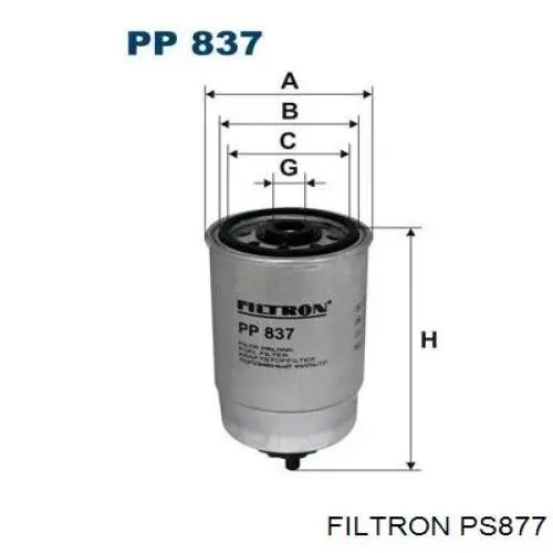 PS877 Filtron filtro de combustible