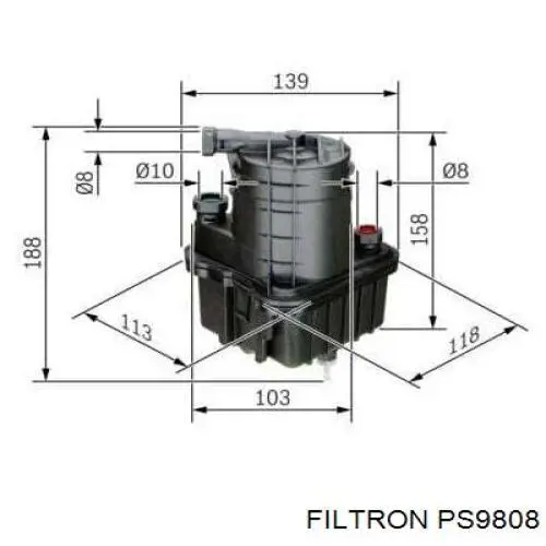 PS9808 Filtron filtro combustible