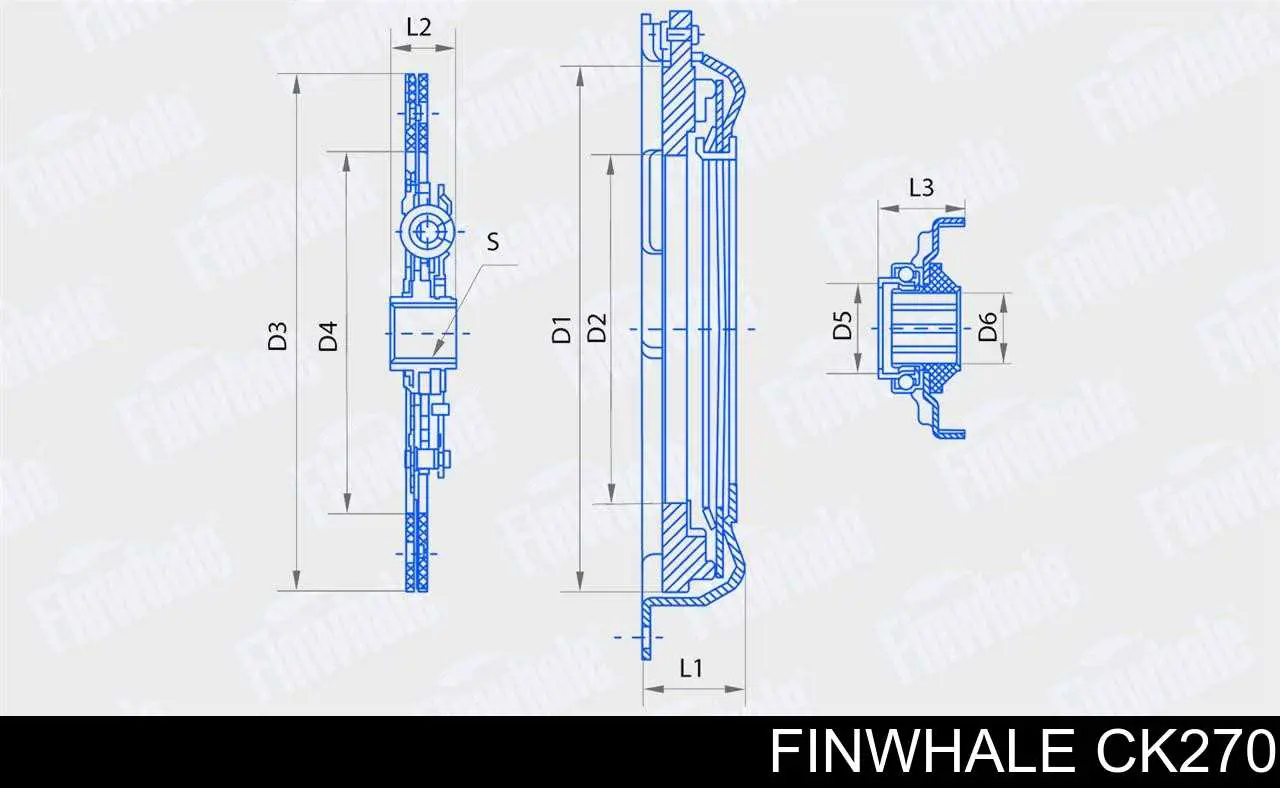 CK270 Finwhale kit de embrague (3 partes)