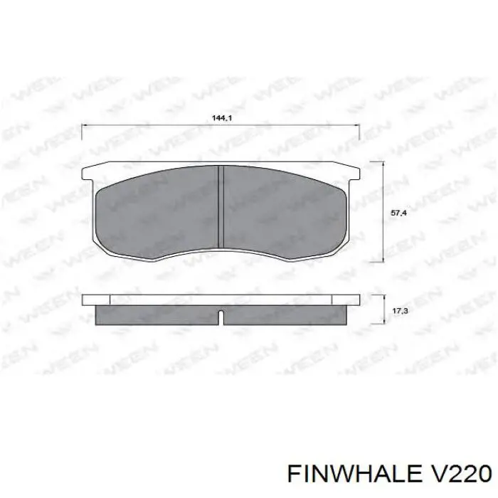 V220 Finwhale pastillas de freno delanteras