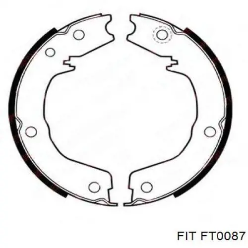 FT0087 FIT zapatas de frenos de tambor traseras