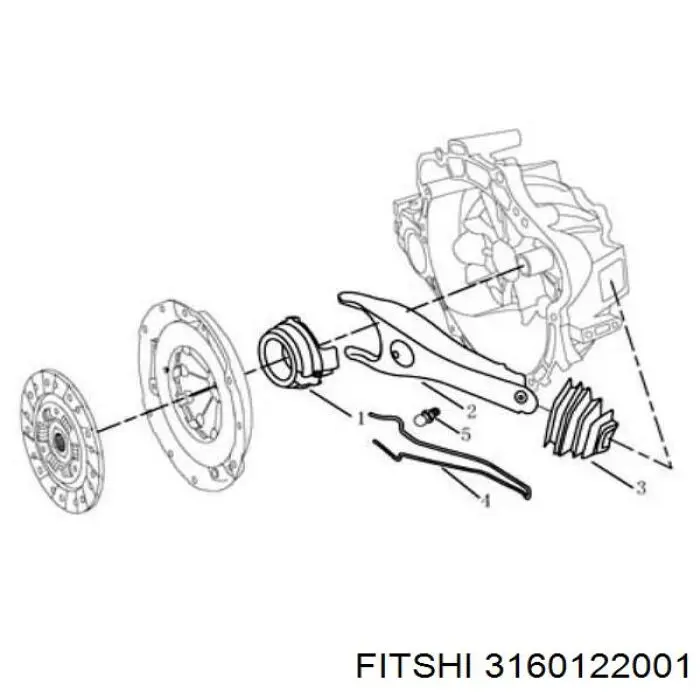 3160122001 Fitshi cojinete de desembrague