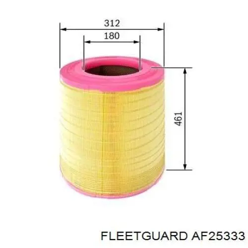 AF25333 Fleetguard filtro de aire