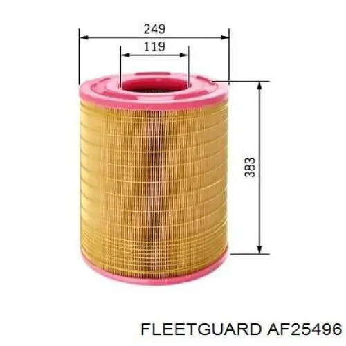 AF25496 Fleetguard filtro de aire