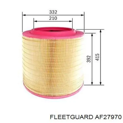 AF27970 Fleetguard filtro de aire