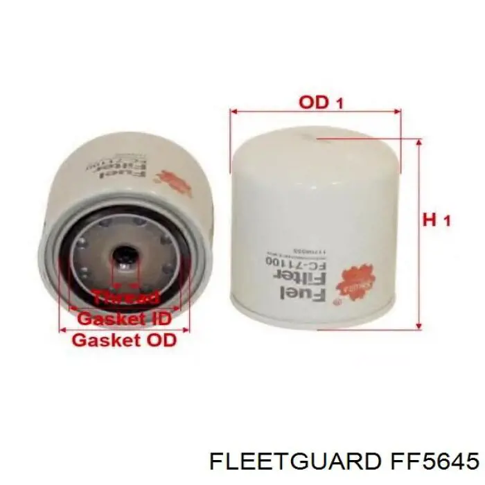 FF5645 Fleetguard filtro combustible