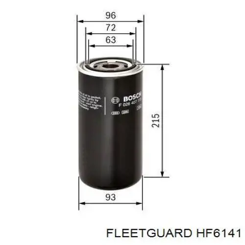 HF6141 Fleetguard filtro hidráulico, transmisión automática