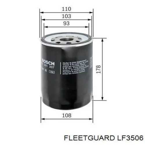 LF3506 Fleetguard filtro de aceite