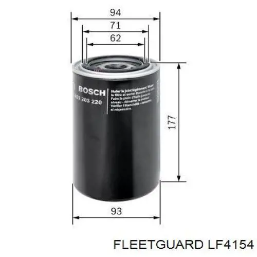 LF4154 Fleetguard filtro de aceite