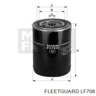 LF708 Fleetguard Filtro aceite