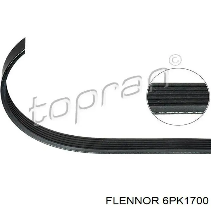 6PK1700 Flennor correa trapezoidal