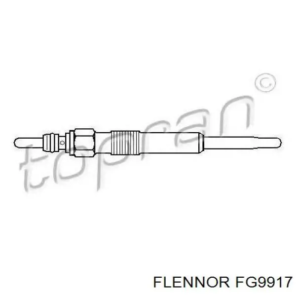 Bujía de precalentamiento FG9917 Flennor