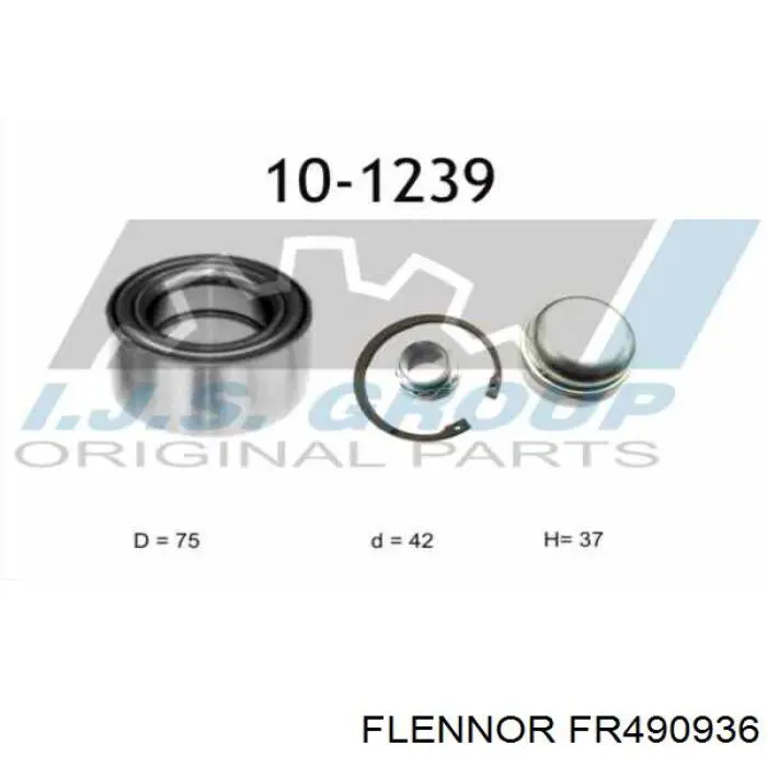 FR490936 Flennor cojinete de rueda delantero