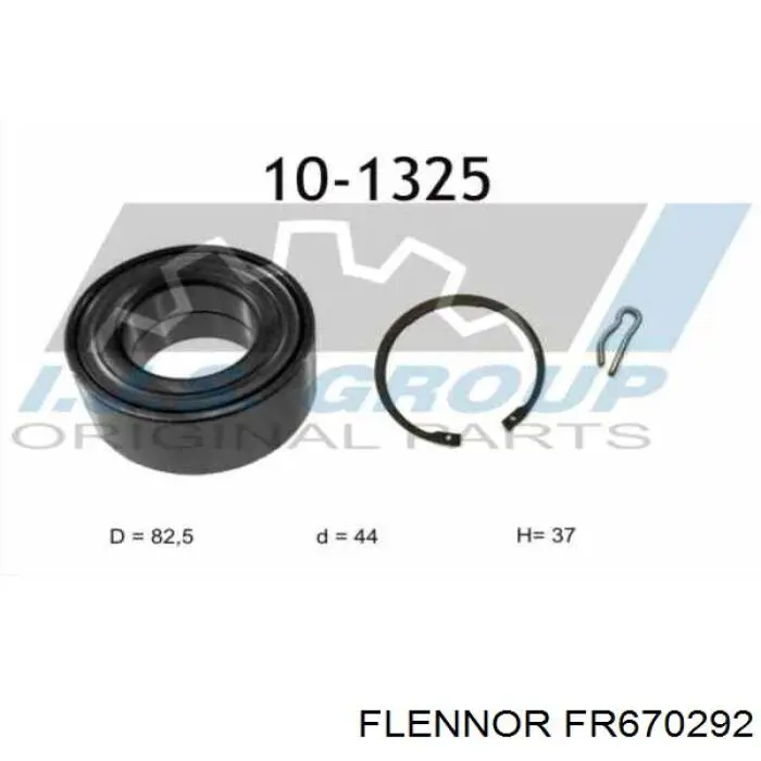 FR670292 Flennor cojinete de rueda delantero