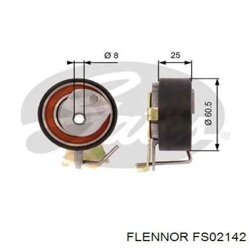 FS02142 Flennor rodillo, cadena de distribución